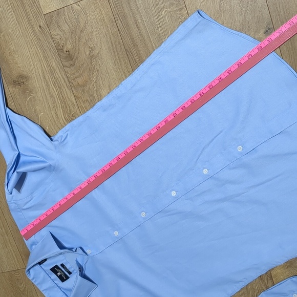 Psycho Bunny By Robert Light Blue Button Up ModernFit Shirt Mens Size 16 32/33 - Picture 5 of 7